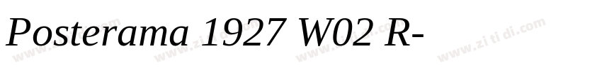 Posterama 1927 W02 R字体转换